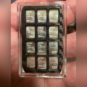 12 Pack Of Valcambi Suisse 1gram Bars In A Custom Display Case